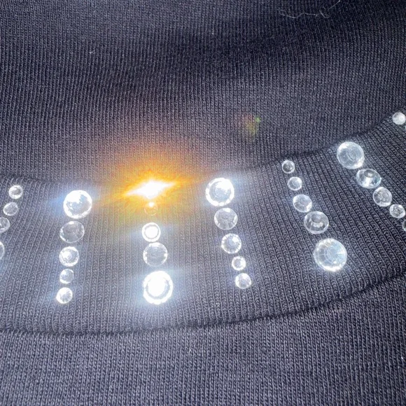 Style & Co. Black Top with Silver Accents - Picture 1 of 4
